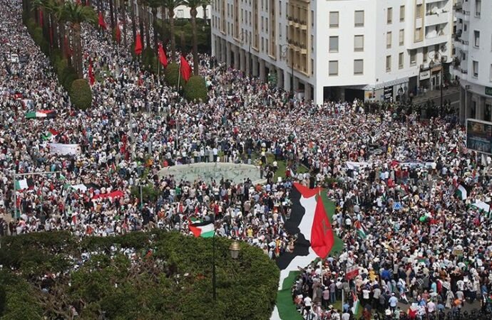 مسيرة شعبية بالرباط بمناسبة الذكرى الثانية لـ “طوفان الأقصى”